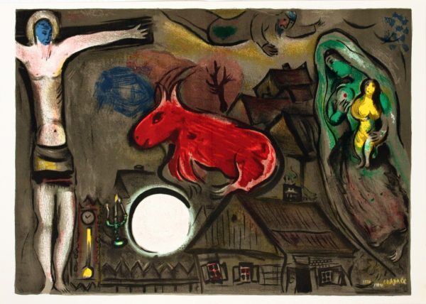 Марк Шагал. Литография «Мистическое распятие», 1950