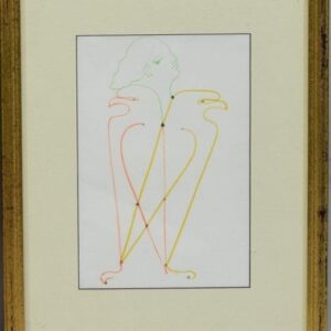 Жан Кокто. Литография «Два орла», 1957