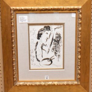 Марк Шагал. Литография «Перед картиной», 1963