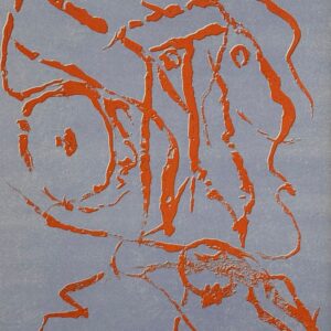 Пьер Алешинский. Литография «Сюрреалистический портрет», 1960