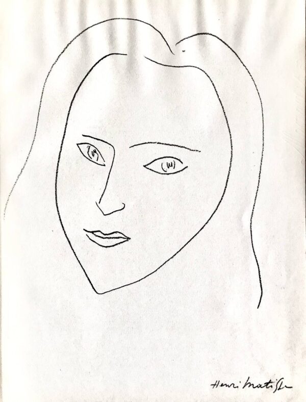 Анри Матисс. Литография «Портрет Анжелы Ламот», 1945